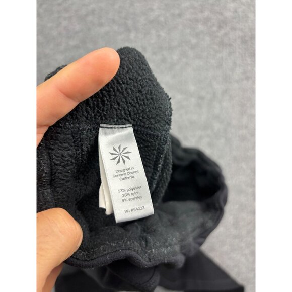 Athleta Pants Women's L Black Pull On Drawstring Tapered Fleece Sweatpant - Picture 11 of 11